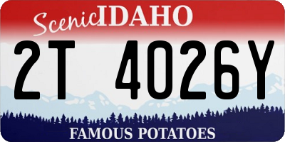 ID license plate 2T4026Y