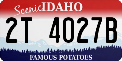 ID license plate 2T4027B