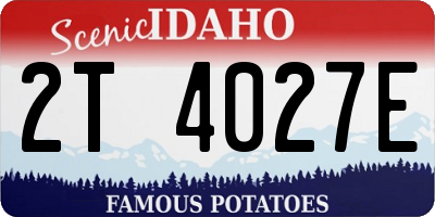 ID license plate 2T4027E