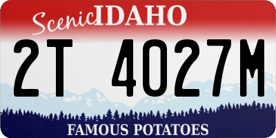 ID license plate 2T4027M
