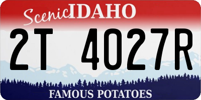 ID license plate 2T4027R