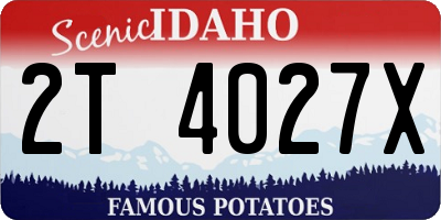ID license plate 2T4027X