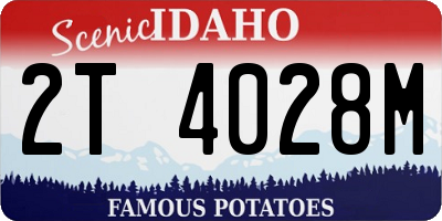 ID license plate 2T4028M