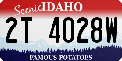 ID license plate 2T4028W