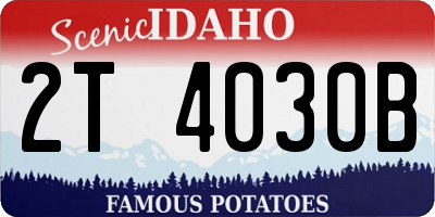 ID license plate 2T4030B