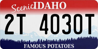 ID license plate 2T4030T