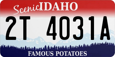 ID license plate 2T4031A