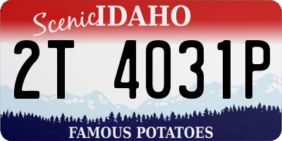 ID license plate 2T4031P