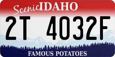 ID license plate 2T4032F