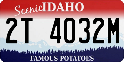 ID license plate 2T4032M