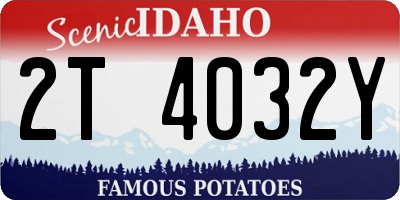 ID license plate 2T4032Y