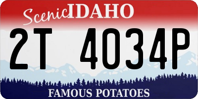 ID license plate 2T4034P