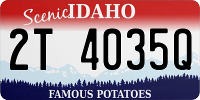 ID license plate 2T4035Q