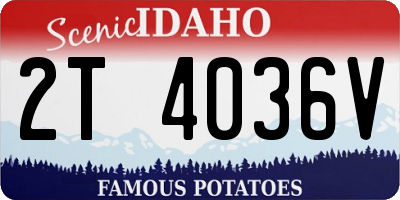 ID license plate 2T4036V