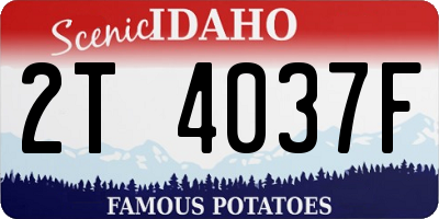 ID license plate 2T4037F