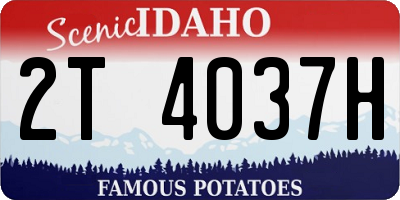 ID license plate 2T4037H