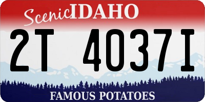 ID license plate 2T4037I