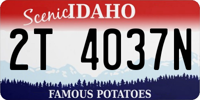 ID license plate 2T4037N