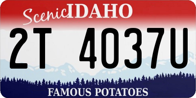 ID license plate 2T4037U