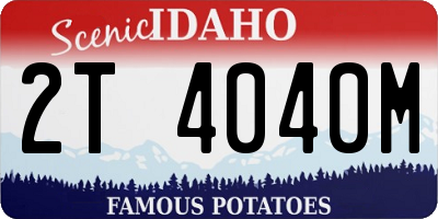 ID license plate 2T4040M