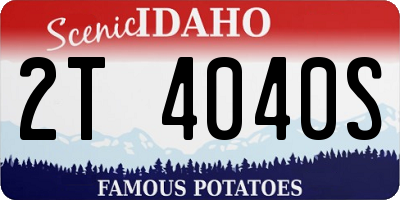 ID license plate 2T4040S
