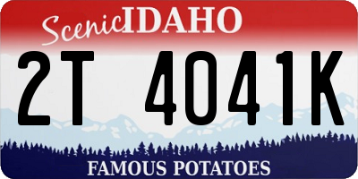 ID license plate 2T4041K