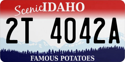 ID license plate 2T4042A
