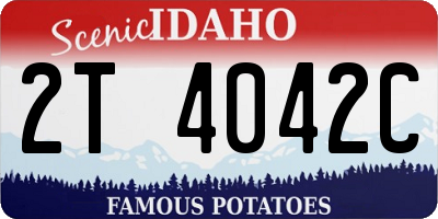 ID license plate 2T4042C