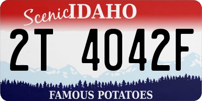 ID license plate 2T4042F
