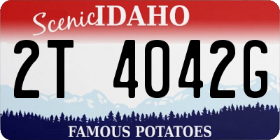 ID license plate 2T4042G