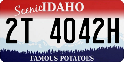 ID license plate 2T4042H