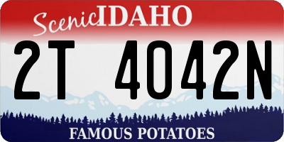 ID license plate 2T4042N
