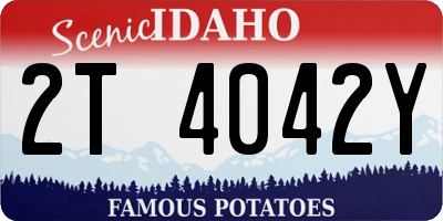 ID license plate 2T4042Y