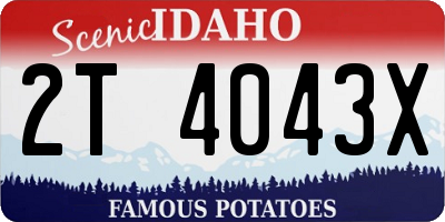 ID license plate 2T4043X