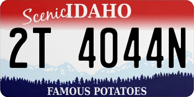 ID license plate 2T4044N