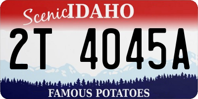 ID license plate 2T4045A