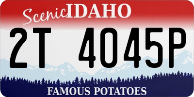 ID license plate 2T4045P