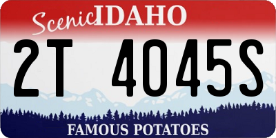 ID license plate 2T4045S