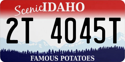 ID license plate 2T4045T