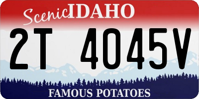 ID license plate 2T4045V