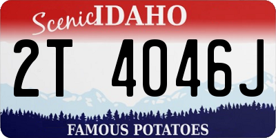 ID license plate 2T4046J
