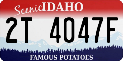 ID license plate 2T4047F