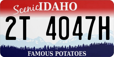 ID license plate 2T4047H