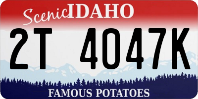 ID license plate 2T4047K