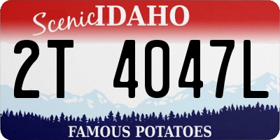 ID license plate 2T4047L
