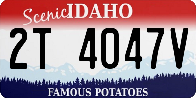 ID license plate 2T4047V