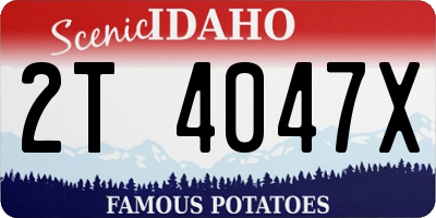 ID license plate 2T4047X