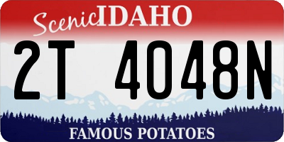 ID license plate 2T4048N