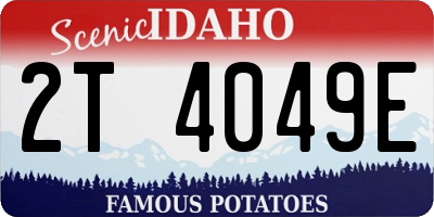 ID license plate 2T4049E