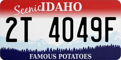 ID license plate 2T4049F